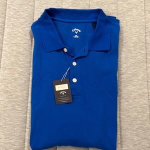 NWT.  CALLAWAY GOLF SHIRT.  SHORT SLEEVE.  ROYAL BLUE. MENS XXL